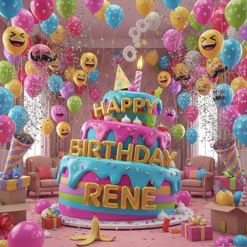 create a funny birthday related 3D image with a birthday cak... - Prompt 9 | grokimages.net - Grok Imagine