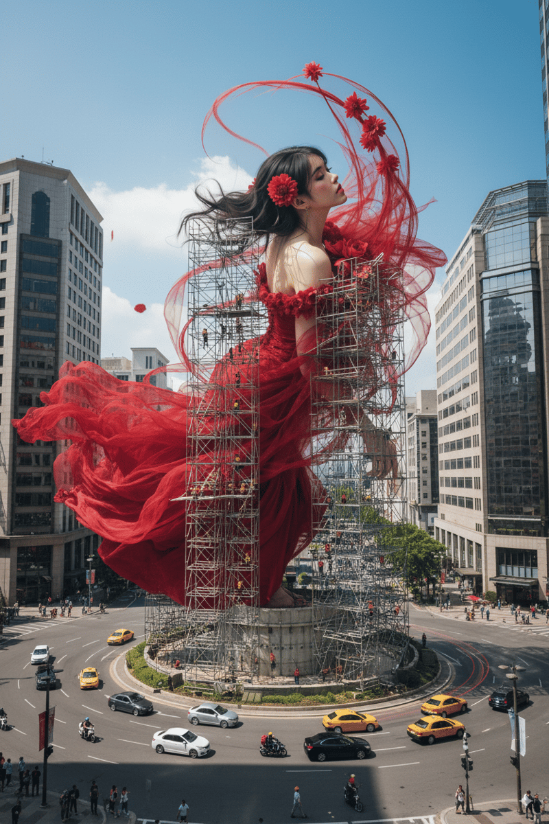 An ultra-realistic, giant statue (based on the uploaded phot... - Prompt 11 | grokimages.net - Grok Imagine